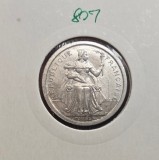 807 Polinezia Franceza French Polynesia 1 Franc without IEOM 1965, KM#2