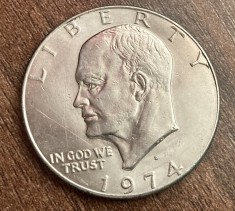 C50 - Moneda foarte veche - America - 1 dollar - litera D - 1974
