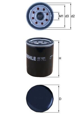 MAHLE OC 521 Filtru ulei foto