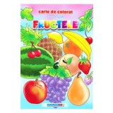 Fructele - Carte de colorat