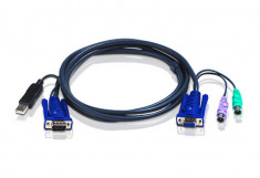Cablu prelungire KVM Aten 2L-5506UP VGA - USB 6m Black foto