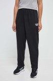 Reebok Classic pantaloni de trening din bumbac culoarea negru, neted