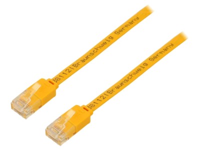Cablu patch U/UTP Cat 6 1m galben foto