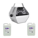 Set Petrecere Masina Baloane IdeallStore&reg;, Argintiu, 10L (2x5L Lichid Baloane), Telecomanda, 60W, 23x23x23cm