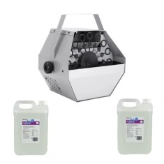 Set petrecere masina de baloane si lichid, DEPOX&reg;, argintiu, 10 l