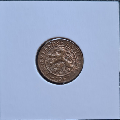 Antilele Olandeze 1 cent 1967 foto