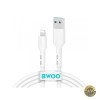 Cablu Date Incarcare BWOO X172L Lightning, 1m, 18W, Alb