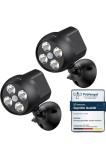 Lămpi exterioare cu senzor, lumină de siguranță wireless cu senzor de mișcare, 600 lumeni, 4 LED-uri, rezistentă la intemperii