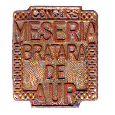 AMS* - INSIGNA MESERIA BRATARA DE AUR