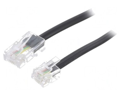 Cablu telefon RJ11/RJ45 15m negru foto