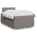 vidaXL Pat box spring cu saltea, taupe, 120x190 cm material textil 3287413