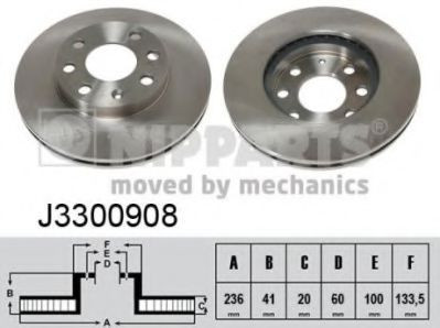 Disc frana DAEWOO CIELO limuzina (KLETN) (1995 - 2008) NIPPARTS J3300908 foto