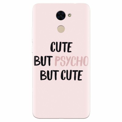 Husa silicon pentru Huawei Enjoy 7 Plus, Cute But Psycho foto
