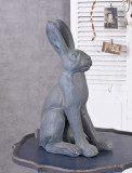 Statueta de gradina cu un iepure gri din rasini YAC038, Animale
