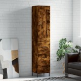 vidaXL Dulap &icirc;nalt, stejar fumuriu, 34,5x34x180 cm, lemn prelucrat