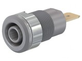 Soclu Banană 4mm 32A 1kV Gri Aurit cu Izolație