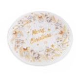Suport farfurie poliester multicolor Craciun II 39 cm