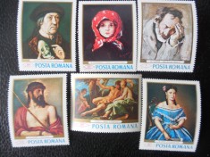 Serie timbre romanesti pictura picturi nestampilate Romania MNH foto