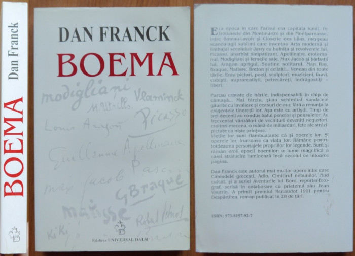 Dan Franck , Boema , 2003 , avangarda , Brancusi , dadaismul , Montparnasse