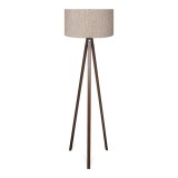 Cumpara ieftin Lampă de podea PWL-1059 Pakoworld E27 &icirc;n nuanță de nisip/bej-nuc D38x140cm 38x38
