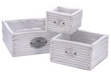 Cumpara ieftin Set 3 ghivece flori lemn salcie alba 16 x 16 x 12 cm, 24 x 24 x 13,5 cm, 29 x 29 x 14,5 cm
