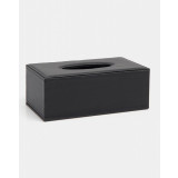 Cutie pentru Servetele, Piele Ecologica, 25,5X14X9,5cm, culoare Negru ABYZ&reg;&trade;