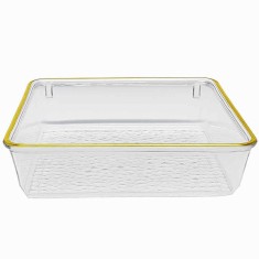 Tava decorativa eleganta Pufo Shine pentru servire aperitive, prajituri, fructe, 15.5 cm