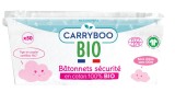 Betisoare cu bumbac securizate pentru bebelusi, 50 bucati, Carryboo