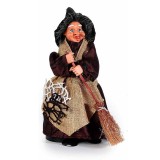 Cumpara ieftin Figurina Halloween Vrajitoare Befana cu recipient pentru dulciuri cm 9,5x11x18H