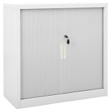 Dulap cu usa glisanta, gri, 90x40x90 cm, otel GartenMobel Dekor, vidaXL