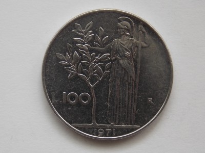 100 LIRE 1971 ITALIA foto