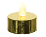Set 6 lumanari cu LED Gold, Lumineo, &Oslash;3.8 cm, plastic, auriu