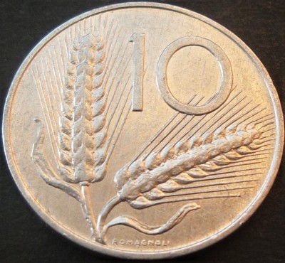 Moneda 10 CENTESIMI - ITALIA, anul 1980 * cod 2605 foto