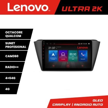 Navigatie Skoda Fabia 2015- Lenovo Kit-541 8 core QLED Qualcomm 4+64 360 Android Waze USB Navigatie Internet Youtube Radio CarStore Technology