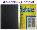 Romania 1989 - Lot 12 reviste filatelice romanesti FILATELIA / An XXXVIII complet, colegate in volum cartonat