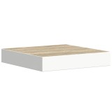 Cumpara ieftin Raft de perete suspendat, stejar/alb, 23x23,5x3,8 cm, MDF