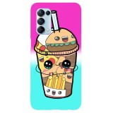 Husa compatibila cu Oppo A5 (2020) model Kawaii Cup, Silicon, TPU, Viceversa, Transparent, Carcasa