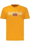 Napapijri Tricou S-Aylmer barbati, cu imprimeu cu text, Regular Fit, Portocaliu
