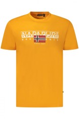 Napapijri Tricou S-Aylmer barbati, cu imprimeu cu text, Regular Fit, Portocaliu, M