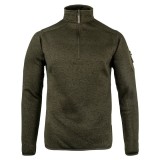 Bluza tricot Fleece Jack Pyke Melange Quarter Zip, verde cu pete, mărimea 3XL