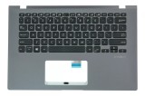 Carcasa superioara cu tastatura palmrest Laptop, Asus, VivoBook 14 M409B, M409BA, 90NB0Q22-R30US0, 13NB0MS2P03015-3, 39XKPTAJN00, X409MA-1G, gri, layo