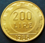 Cumpara ieftin Moneda 200 LIRE - ITALIA, anul 1988 * cod 2951 = UNC, Europa