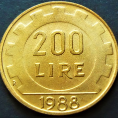 Moneda 200 LIRE - ITALIA, anul 1988 * cod 2951 = UNC