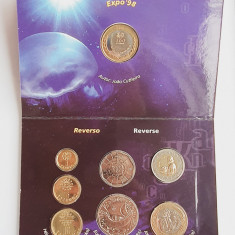 M01 Portugalia set monetarie 8 monede 1998 UNC