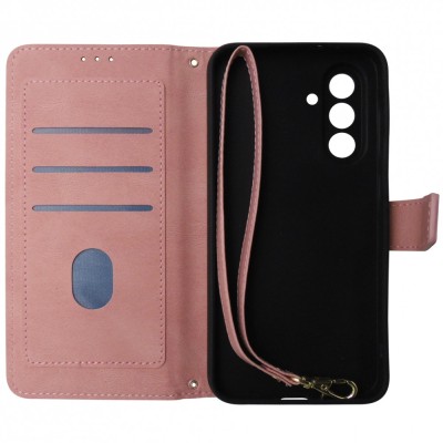 Husa tip carte cu stand roz multicolor pentru Samsung Galaxy A56 5G foto