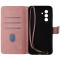 Husa tip carte cu stand roz multicolor pentru Samsung Galaxy A56 5G