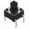 Microintrerupator 6x6mm, OFF-(ON), SPST-NO, NINIGI - TACTS-67R-F