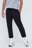 Adidas pantaloni de trening culoarea negru, neted