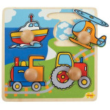 Primul meu puzzle - 4 mijloace de transport, BigJigs Toys
