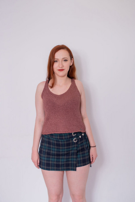 Top stil crosetat cu bretele subtiri Pull&amp;Bear